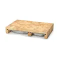Multifunktionsbrett 50x33x8 cm Gummibaum-Stirnholz Continenta