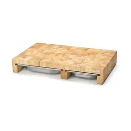 Multifunktionsbrett 50x33x8 cm Gummibaum-Stirnholz Continenta