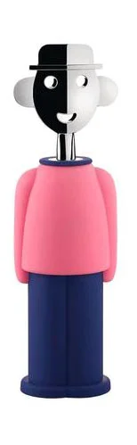 Korkenzieher Alessandro M. 21 cm rosa/blau