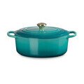 Bräter m.D. oval 31 cm Guss Signature Bleu Riviera Le Creuset