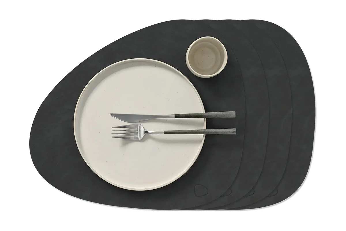 Tischset L 4er-Set Curve Nupo black