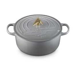 Signature Perlgrau Star Trek Enterprise-Bräter mit Deckel 26 cm Le Creuset
