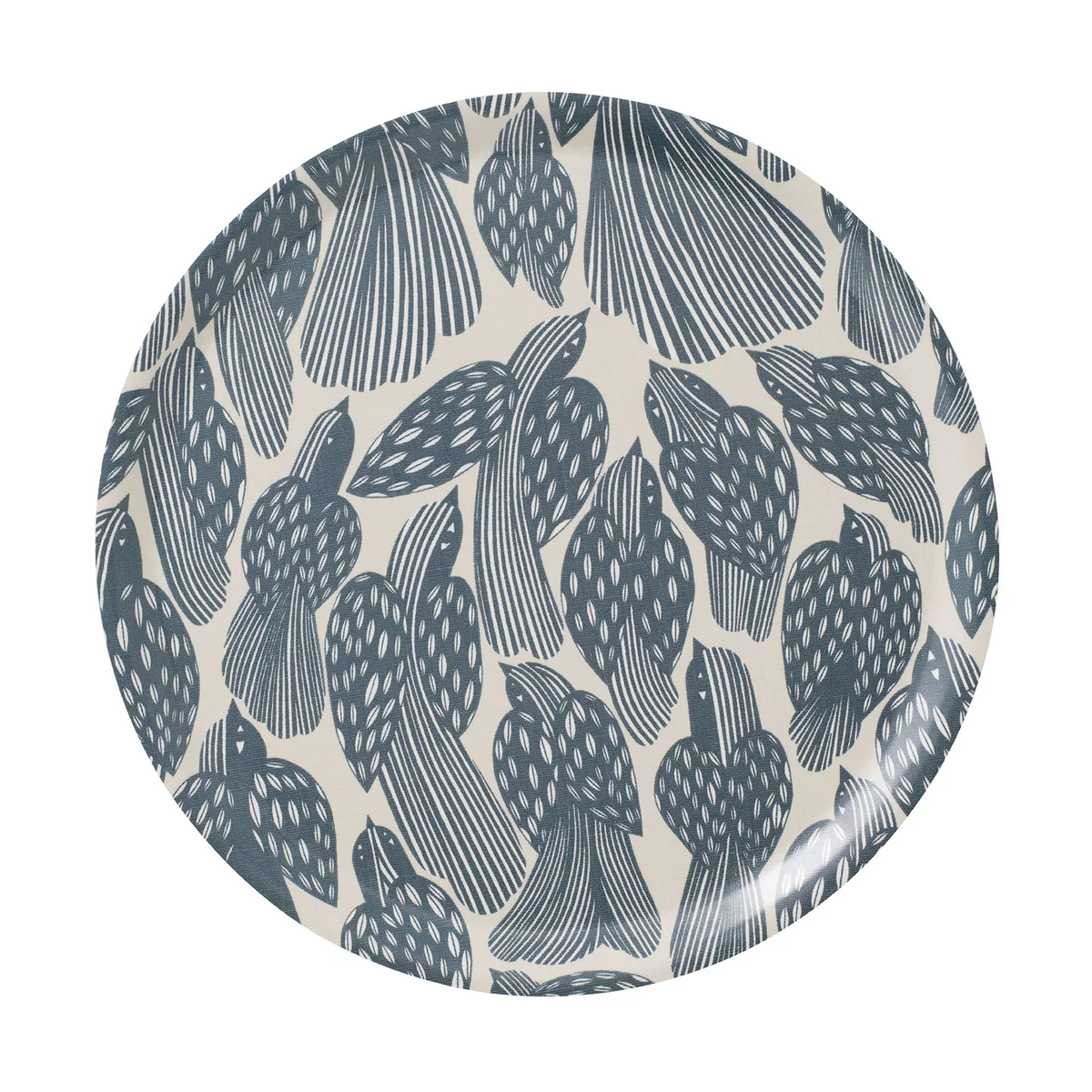 Tablett 38 cm Birds dusty blue