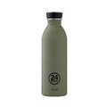 Trinkflasche 0,5l khaki-grün mit Urbandeckel 24bottles