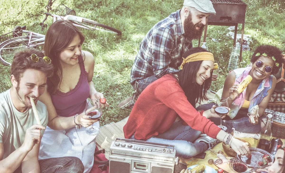 Perfekte Location für ihr Picknick.