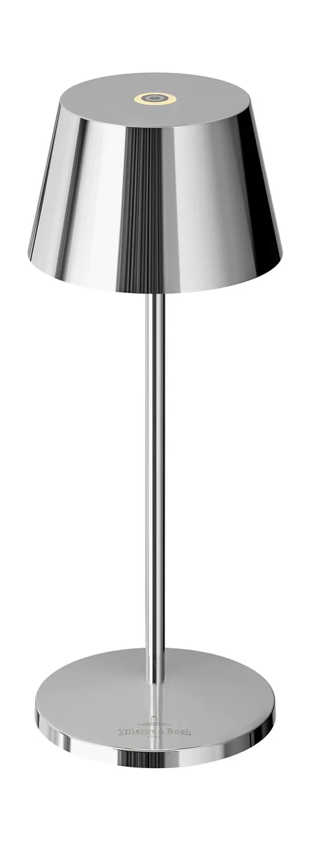 Akku-Tischleuchte 20 cm 2,3 W Seoul Micro RC chrom