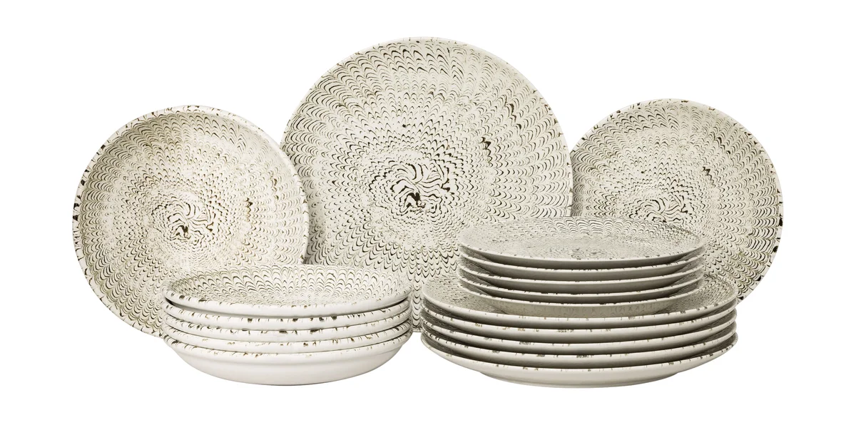 Sandora Lightbeige Teller-Set 18-tlg.