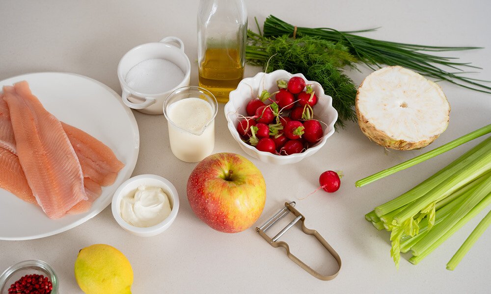 Saibling mit Apfel-Sellerie2