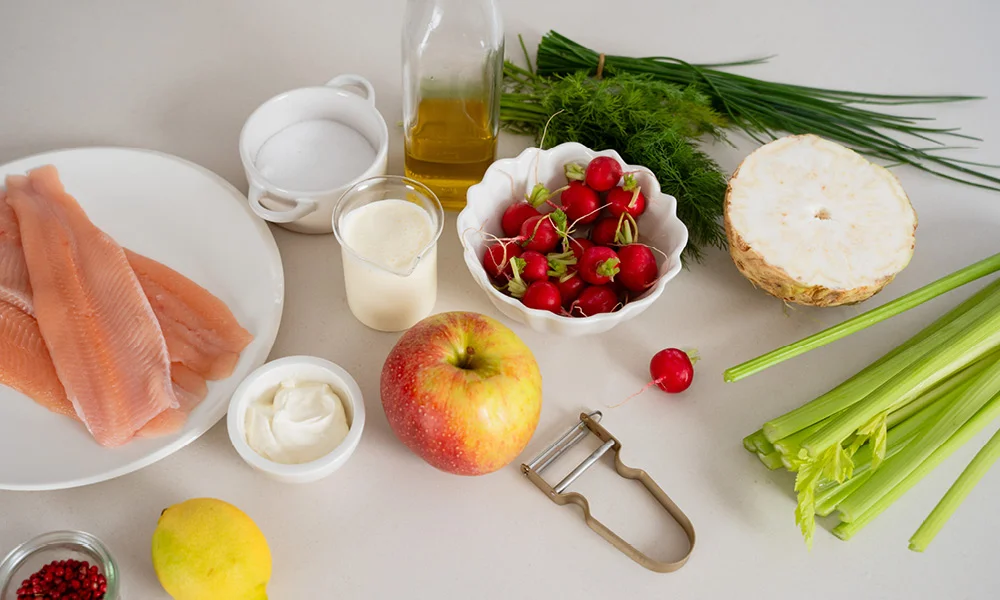 Saibling mit Apfel-Sellerie2
