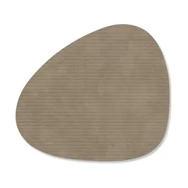 Glasuntersetzer 11x13 cm Curve Corduroy nomad grey LINDDNA