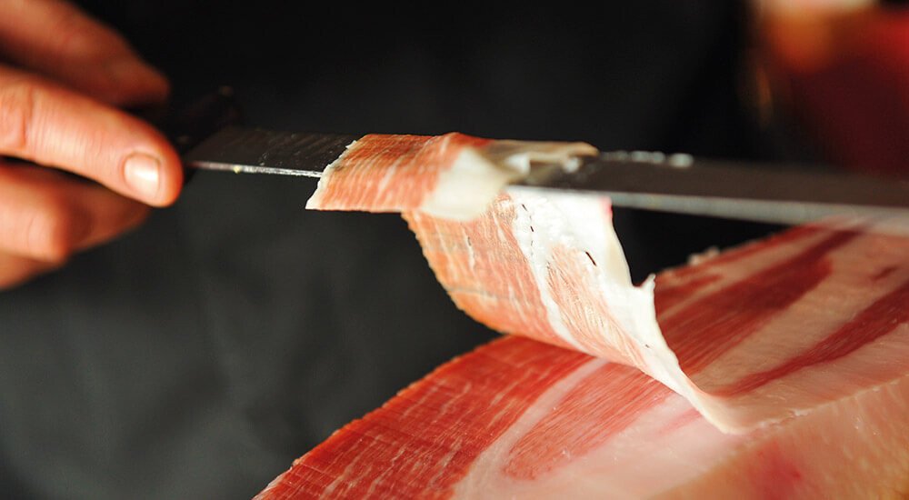 Schinkenmesser zum Schneiden