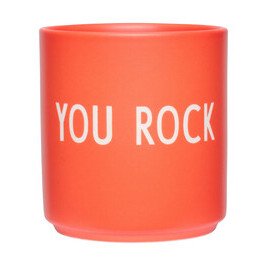 Becher 8 cm Favourite Fashion Colour You Rock terracotta Design Letters