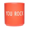 Becher 8 cm Favourite Fashion Colour You Rock terracotta Design Letters