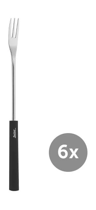 Käsefonduegabeln 6er-Set Basic schwarz
