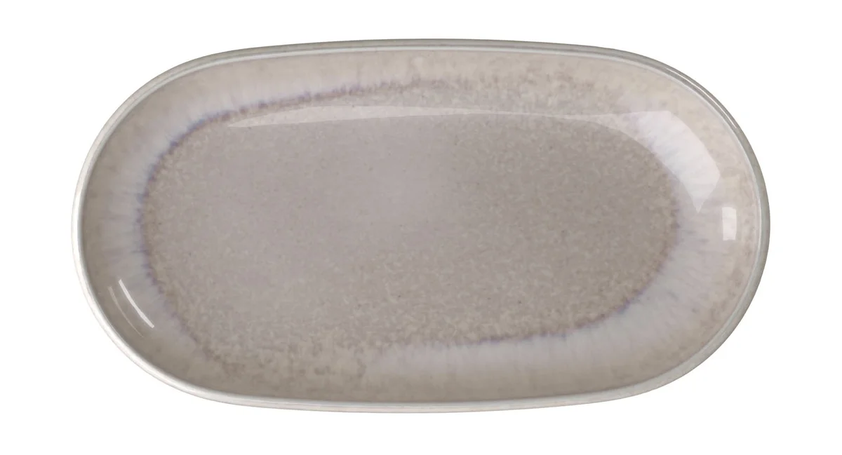 Servierplatte 23x13 cm Perlemor Sand