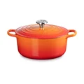 Runder Bräter 26cm Ofenrot Gusseisen - Signature Le Creuset