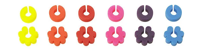 12er Set Glasmarker Fancy Rings 100% Platin-Silikon