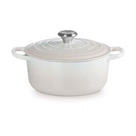 Bräter m.D. rund 24 cm Guss Signature Meringue Le Creuset