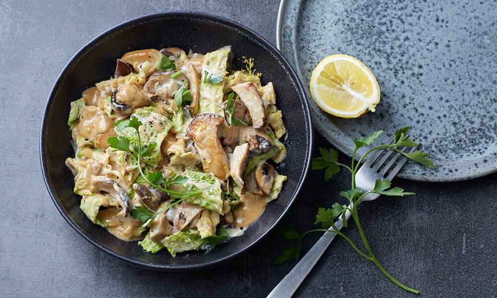 Tischwelt Kochbuch Rezept Pilz Rahm Wirsing GU-Verlag