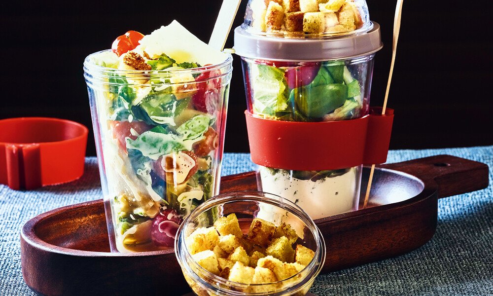 Caesar Salad im Glas