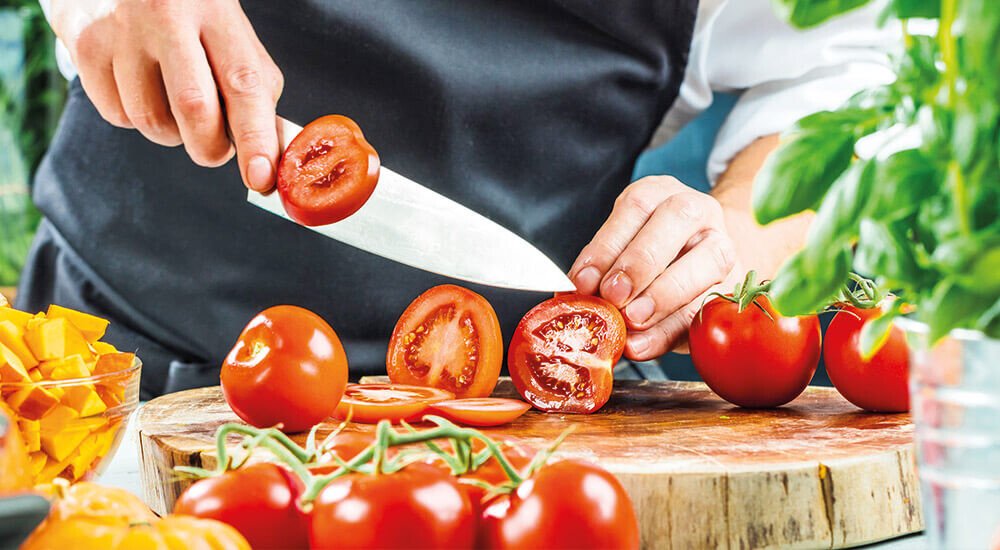 Tomatenmesser zum Schneiden