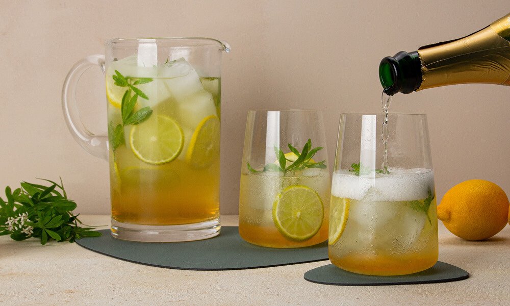 Waldmeistersirup Bowle Rezeptidee Summerdrink Sommergetränk Cocktail 