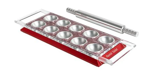 Ravioli Tablett 34x12 cm rot