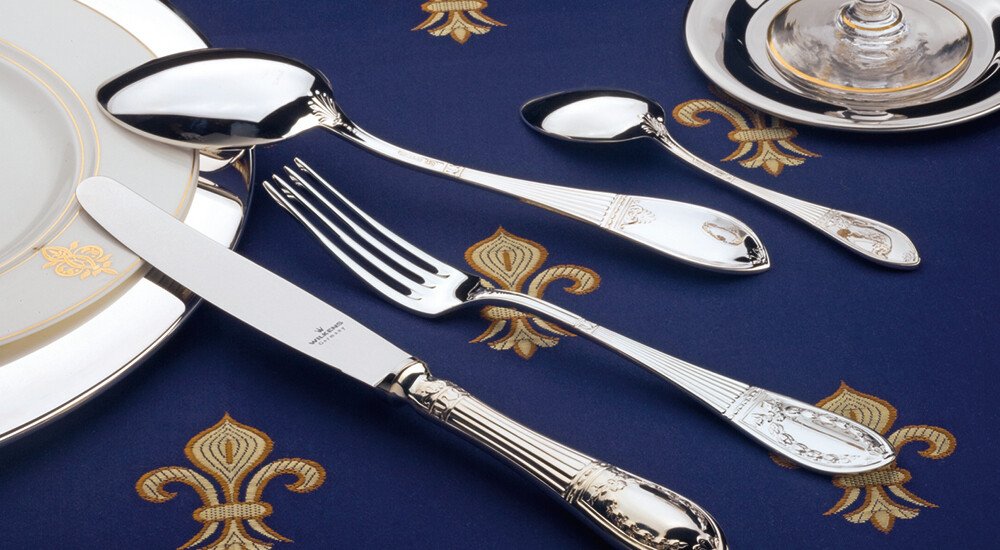 Tischwelt Wilkens Cantone Besteck matt poliert Geschirr Besteck Messer Gabel Löffel Tischgedeck