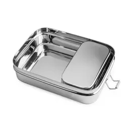 Lunchbox 2in1 17x13x6 cm edelstahl Brotzeit