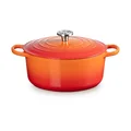 Runder Bräter 28cm Ofenrot Gusseisen - Signature Le Creuset
