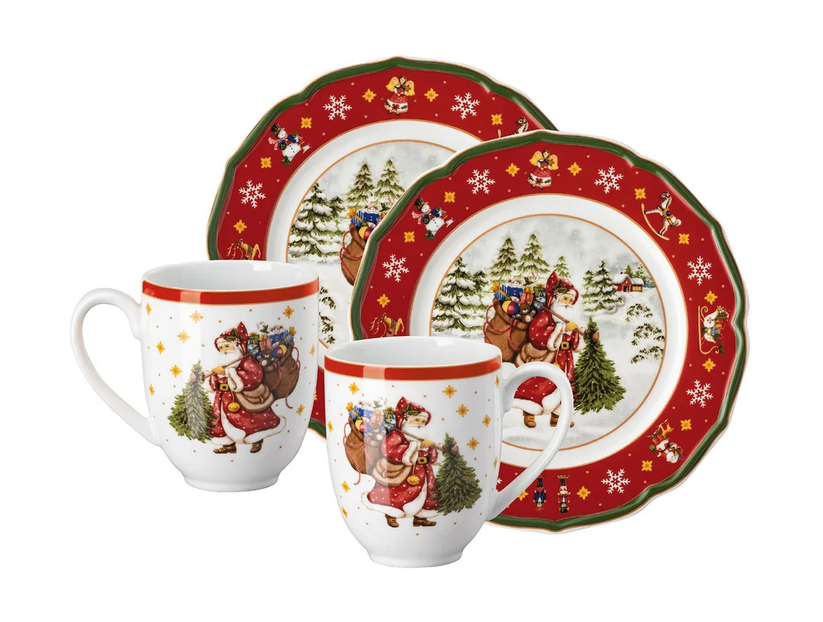 Geschirr-Set 4-tlg. Happy Wintertime Red