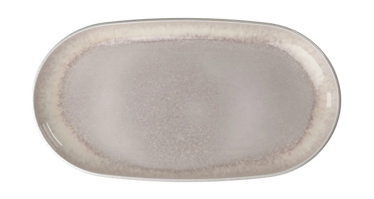 Servierplatte 34x18 cm Perlemor Sand