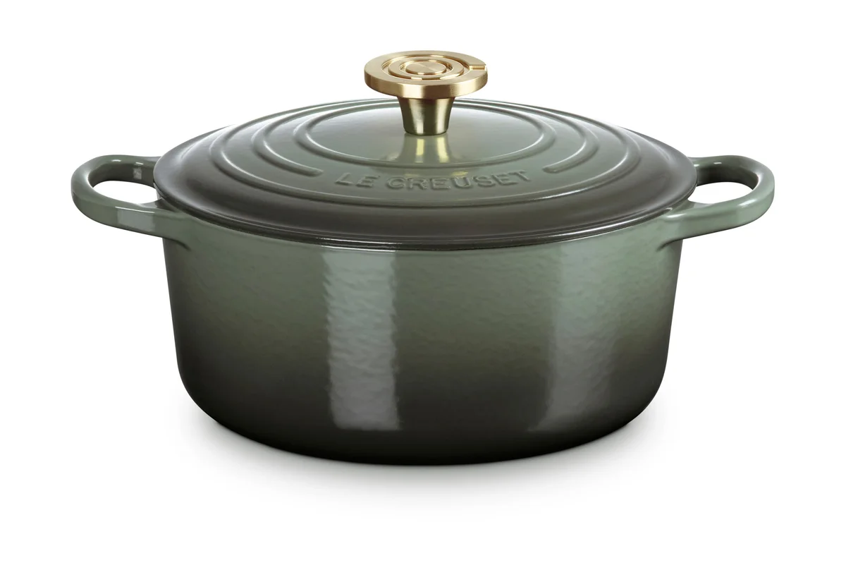 Runder Bräter 24cm Thyme Gusseisen - Signature