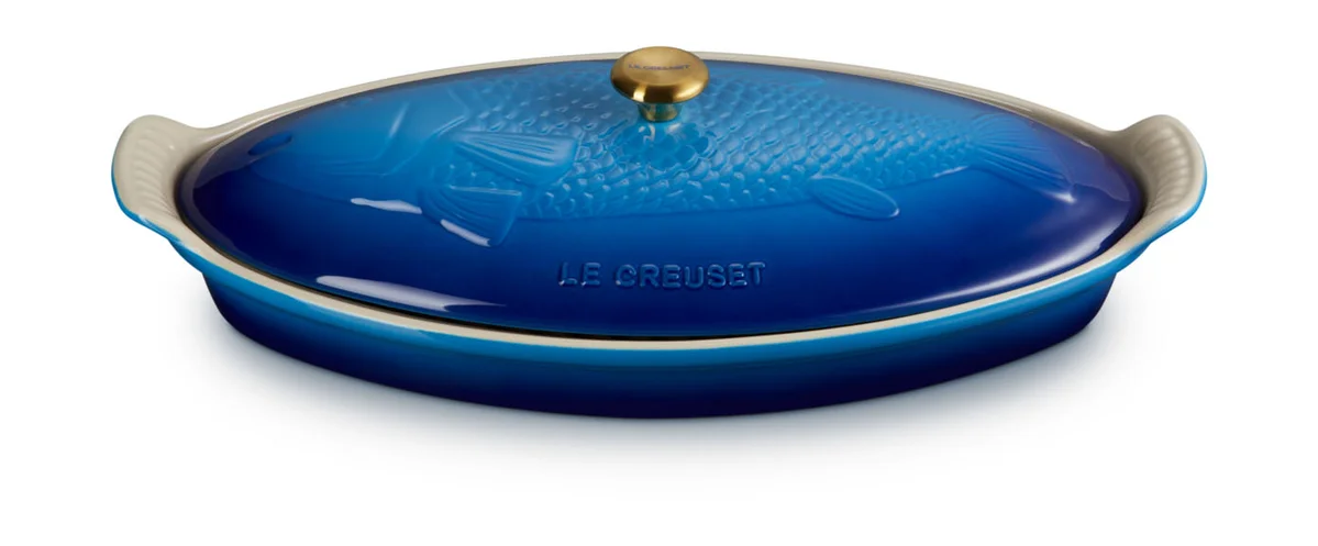 Fischbackform mit Deckel 34 cm Tradition Azure