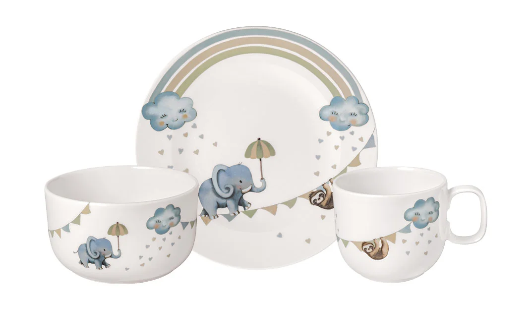 Kindergeschirr-Set 3-tlg. Boho Kids Walk like an elephant