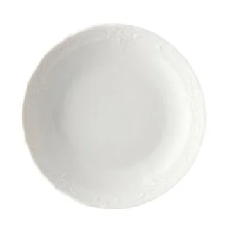 Schale flach 16 cm Baronesse weiss