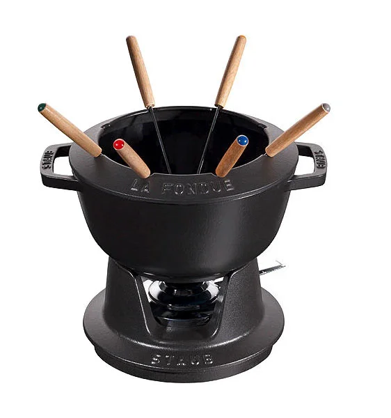 Fondue-Set 10-tlg. schwarz