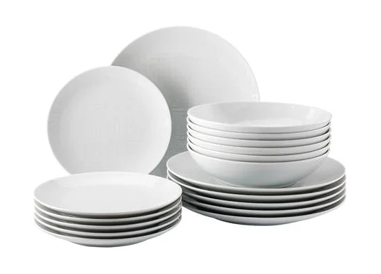 Geschirr-Set 18-tlg. Mesh Weiß