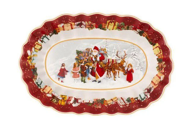 Schale 29x19 cm Toy’s Fantasy Santa und Kinder