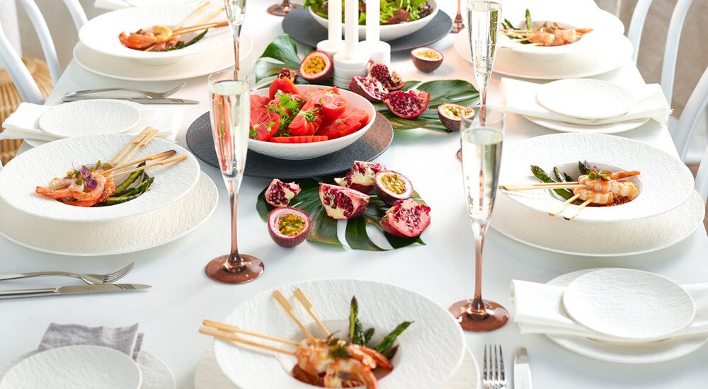 villeroy boch manufacture rock blanc weiss teller rauh robust edel