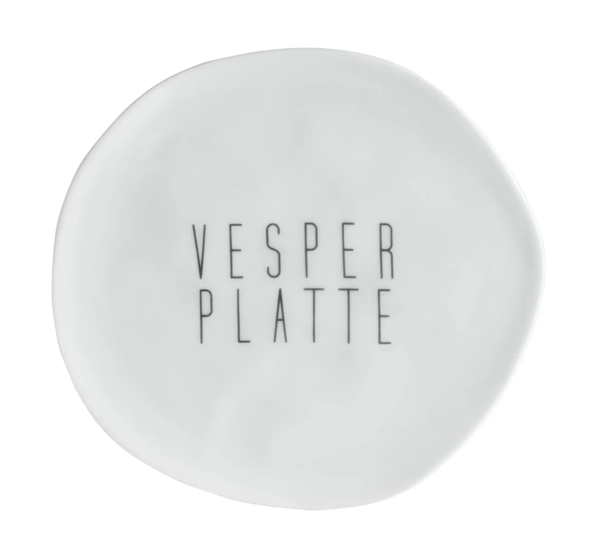 Teller Vesperplatte 13 cm Heimatliebe grau