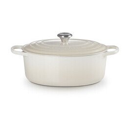 Bräter m.D. oval 33 cm Guss Signature meringue Le Creuset