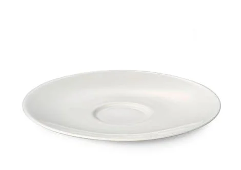 Kaffeeuntertasse Fine Bone China Coupe weiß