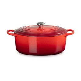 Bräter m.D. oval 35 cm Guss Signature kirschrot Le Creuset