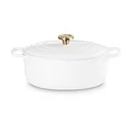 Ovaler Bräter 31cm White Gusseisen - Signature Le Creuset