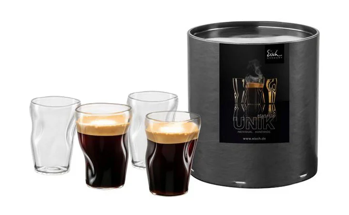 Espressoglas 4er-Set Unik klar