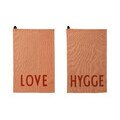 Geschirrtuch 2er-Set Favourite Love Hygge beige Design Letters