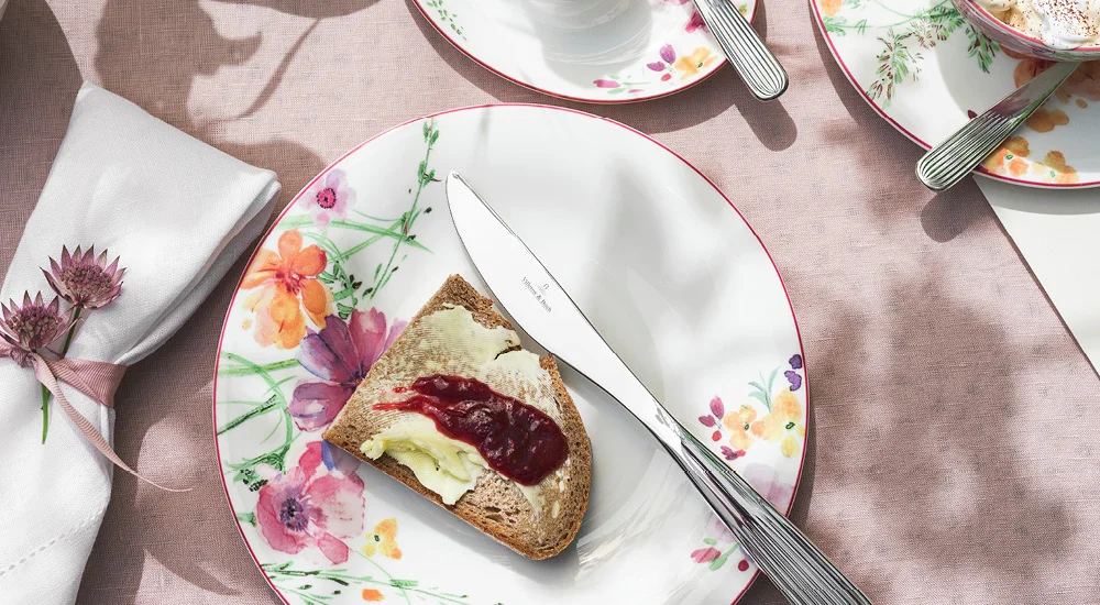 sommerklassiker villeroy boch mariefleur basic geschirr teller tassen tischset-porzellan blumengeschirr