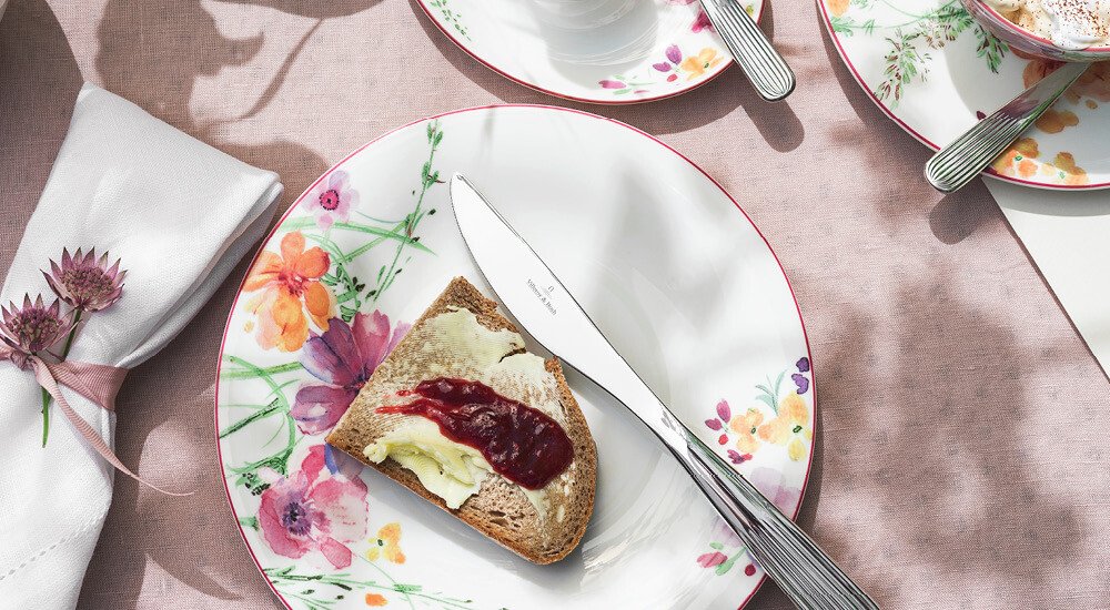 sommerklassiker villeroy boch mariefleur basic geschirr teller tassen tischset-porzellan blumengeschirr