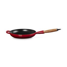 Bratpfanne 24cm m. Holzgriff kirschrot Guss Le Creuset